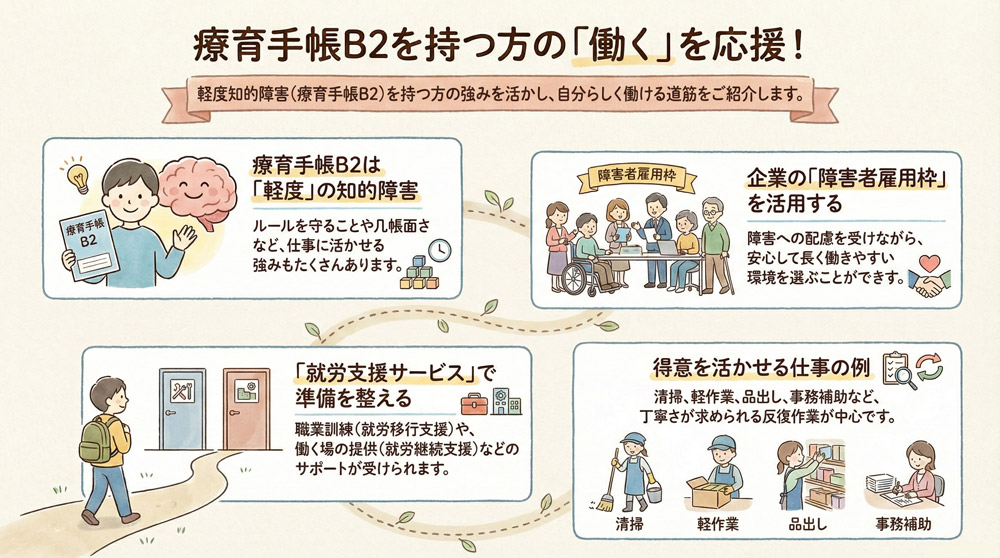 療育手帳B2をお持ちのお子さんの仕事探し