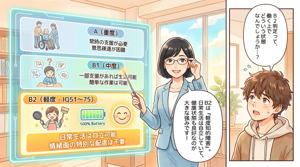 療育手帳B2とは?軽度知的障害の判定区分