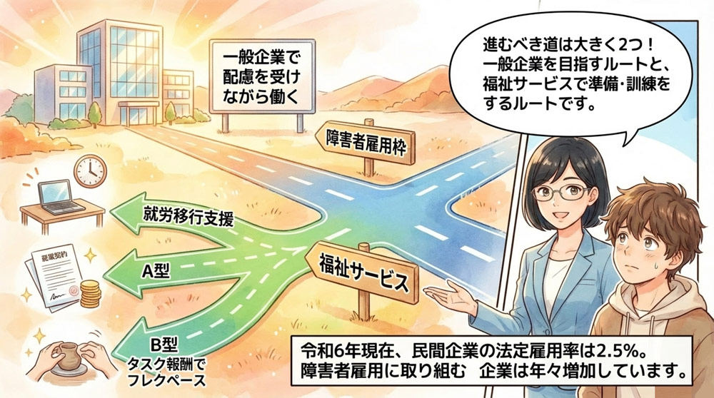 療育手帳B2の人が利用できる就労支援制度