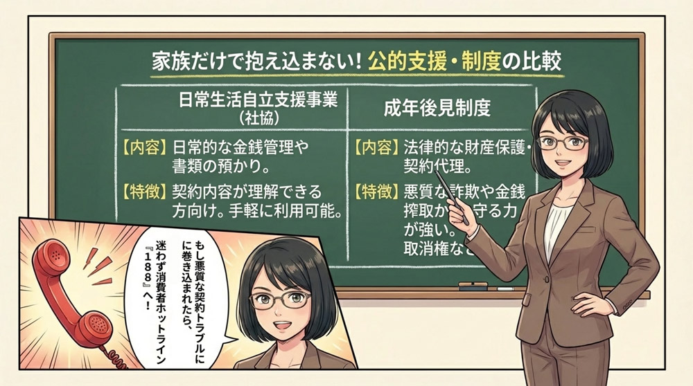 お金の管理に役立つ支援制度・専門サービス