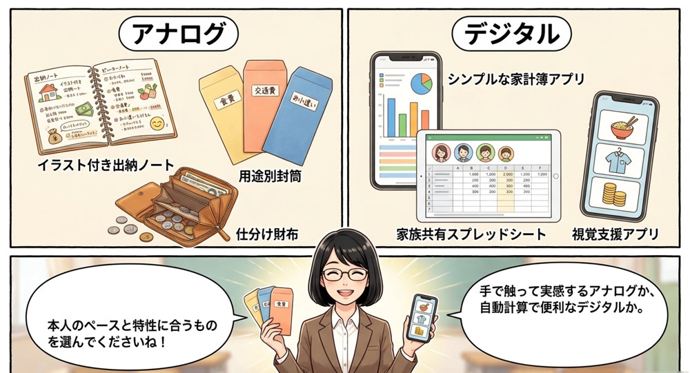 金銭管理に役立つツールの例