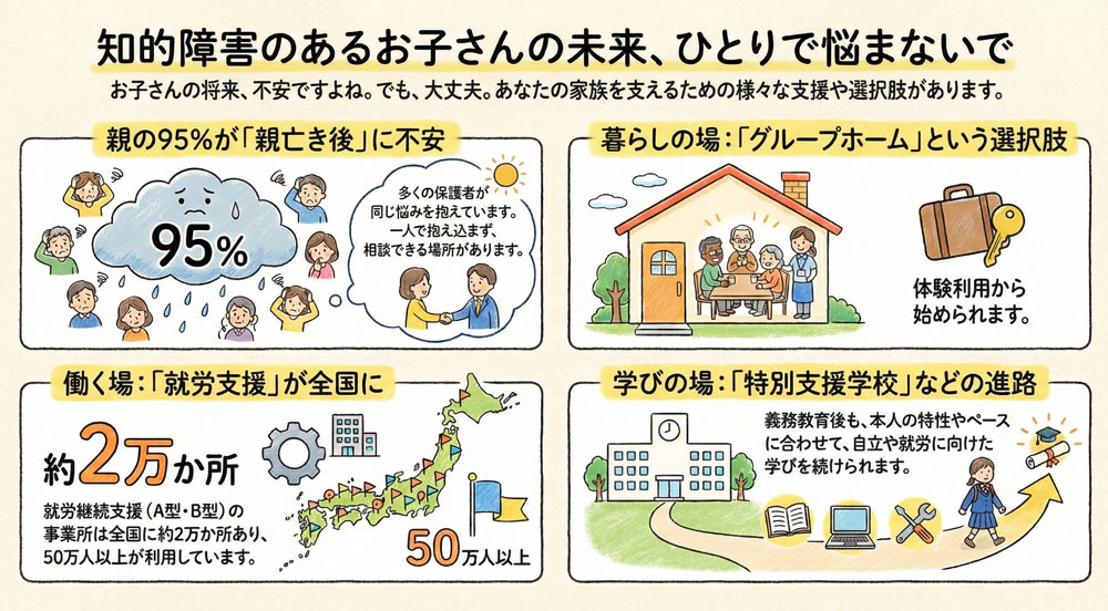 知的障害のあるお子さんの将来に対する不安と支援策