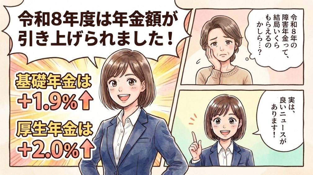 2026年度(令和8年度)の障害年金でもらえる金額はいくら?