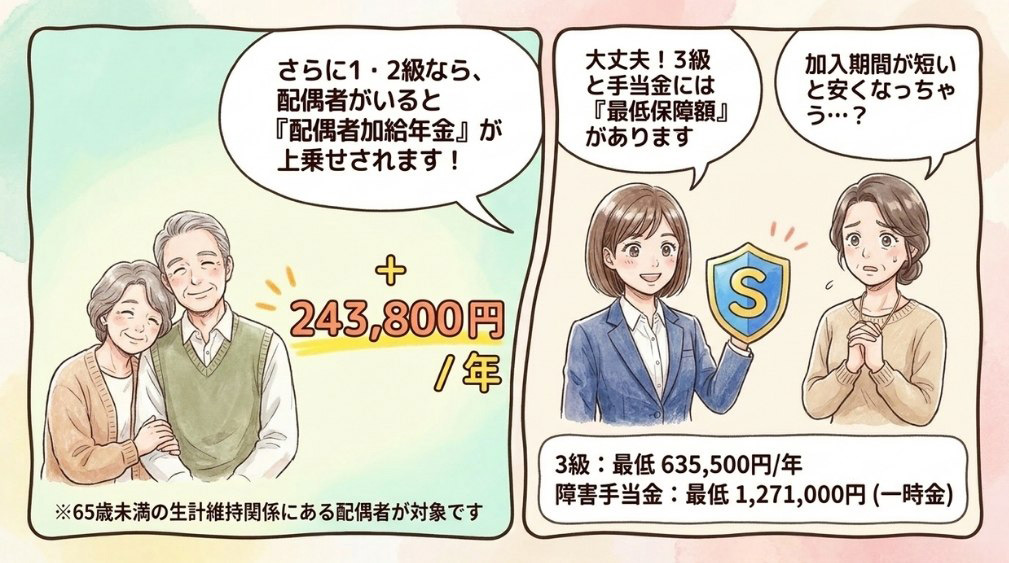配偶者加給年金(障害厚生年金1級・2級の受給者が対象)