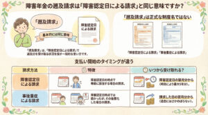 障害年金の遡及請求は「障害認定日による請求」と同じ意味ですか?