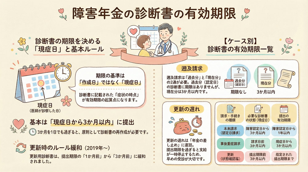 障害年金の診断書の有効期限はいつまで?