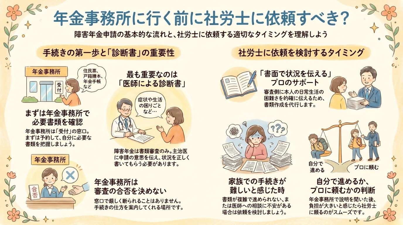 年金事務所に行く前に社労士に依頼すべき?