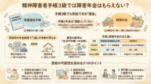 精神障害者手帳3級では障害年金はもらえない?