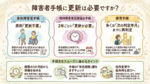 障害者手帳に更新は必要ですか?