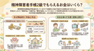 精神障害者手帳2級でもらえるお金はいくら?