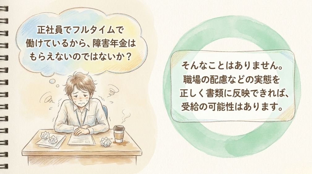 働きながら障害年金をもらえる?