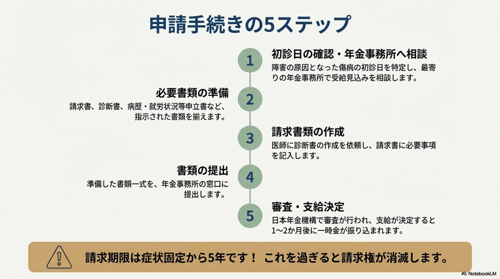 障害手当金の申請方法