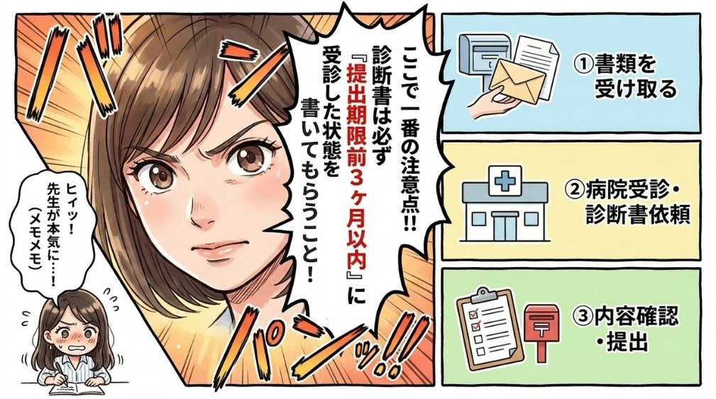 更新手続きの流れ(3ステップ)