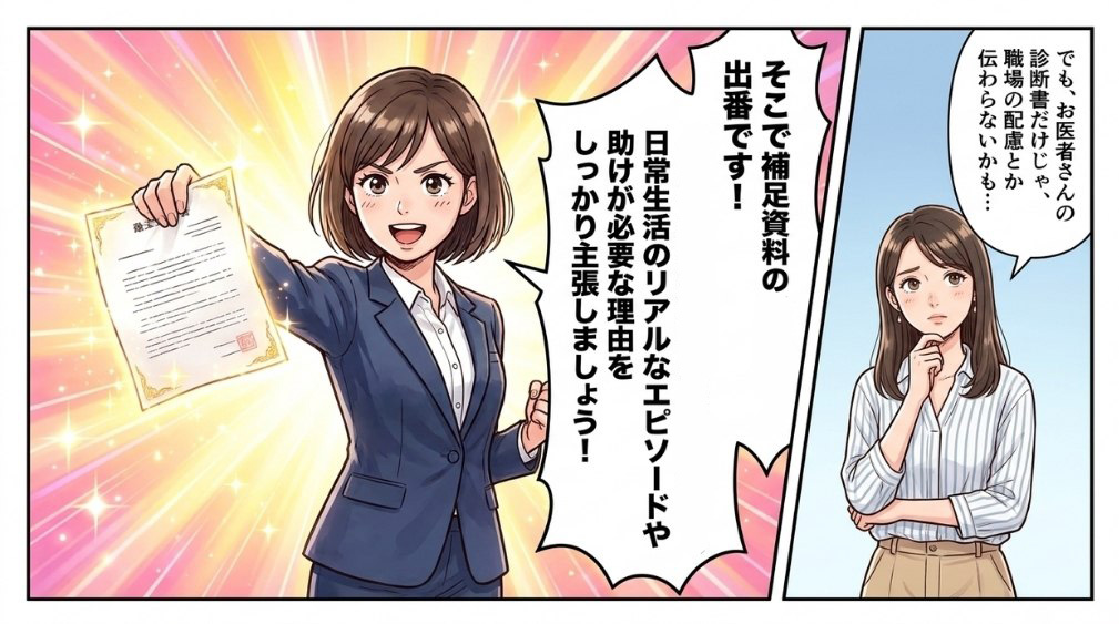 必要に応じて補足資料を添える