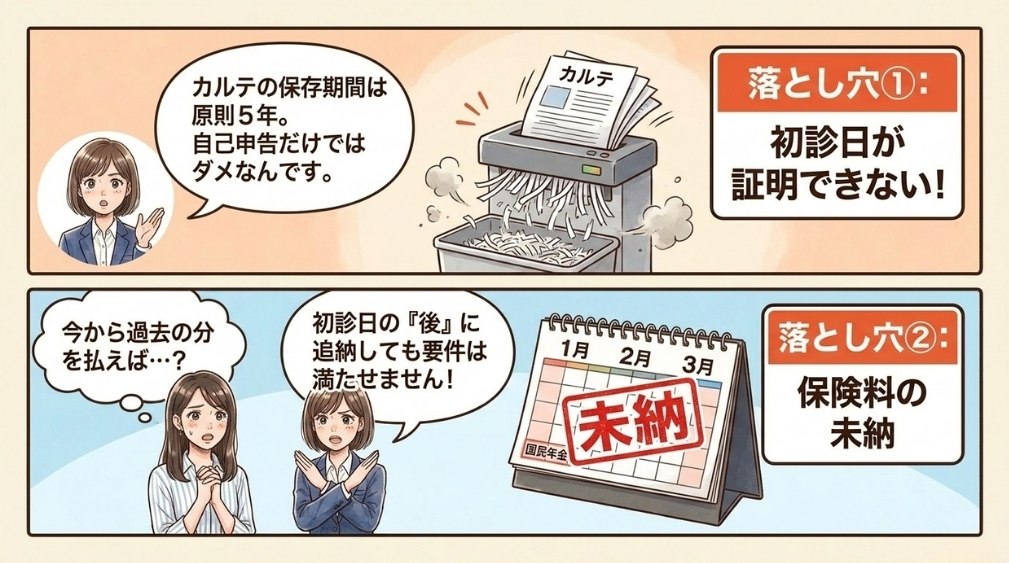 ① 初診日が証明できない