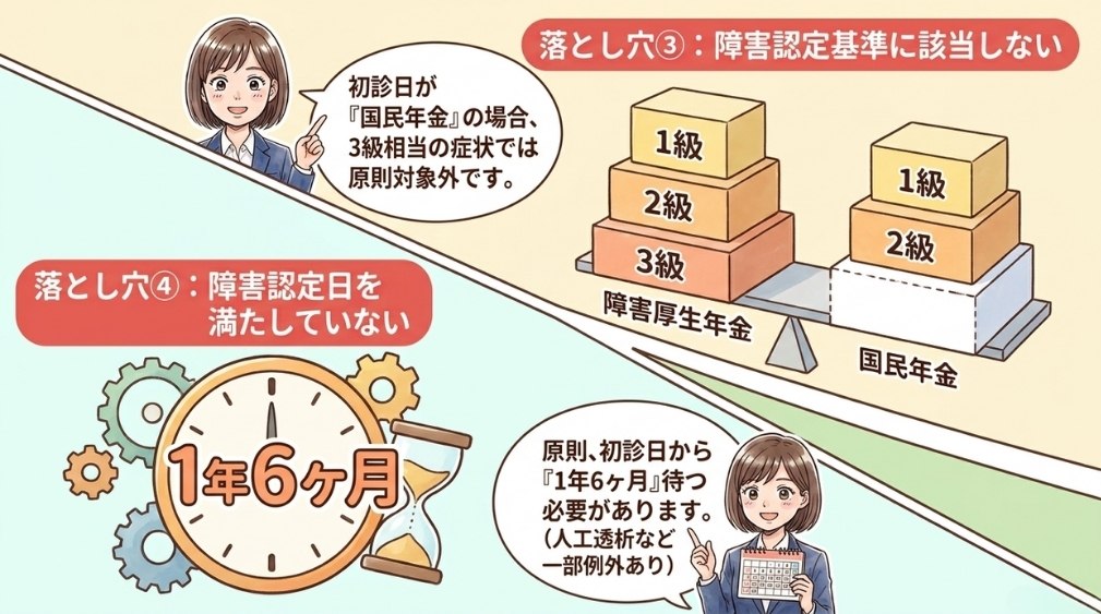 ③ 障害認定基準に該当しない