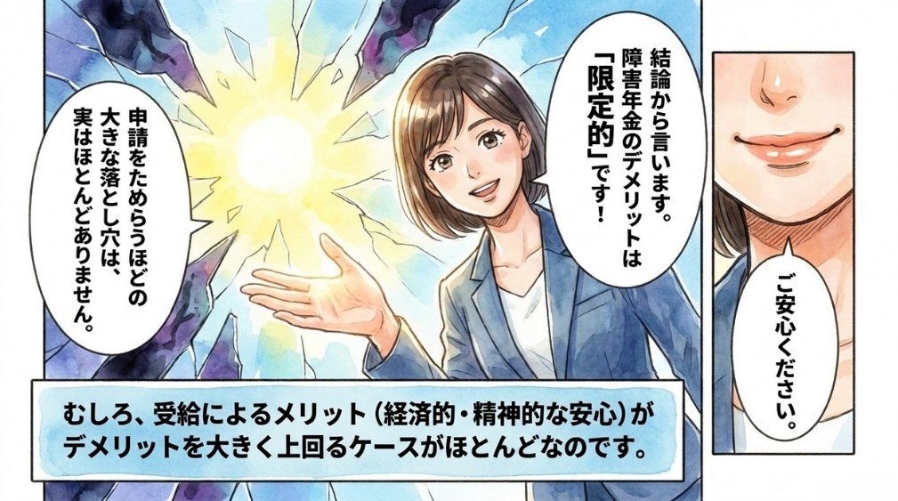 【結論】障害年金のデメリットは限定的です