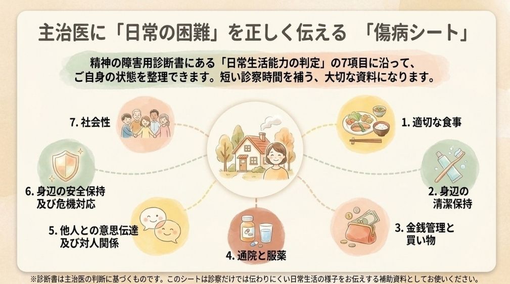 主治医に日常生活の様子をうまく伝えられるか不安な方