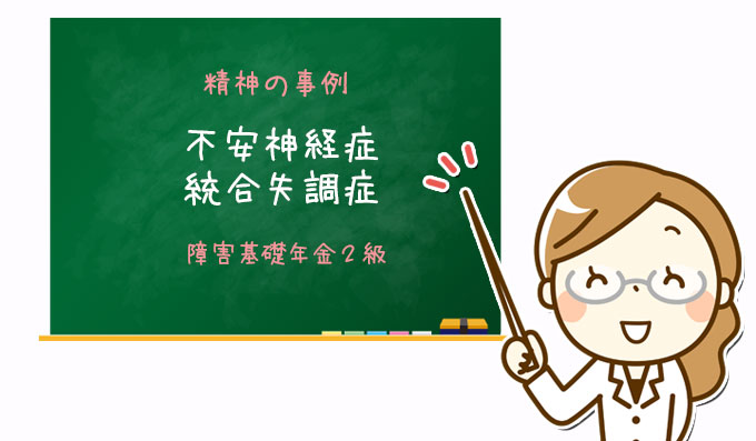 不安神経症・統合失調症｜障害基礎年金２級