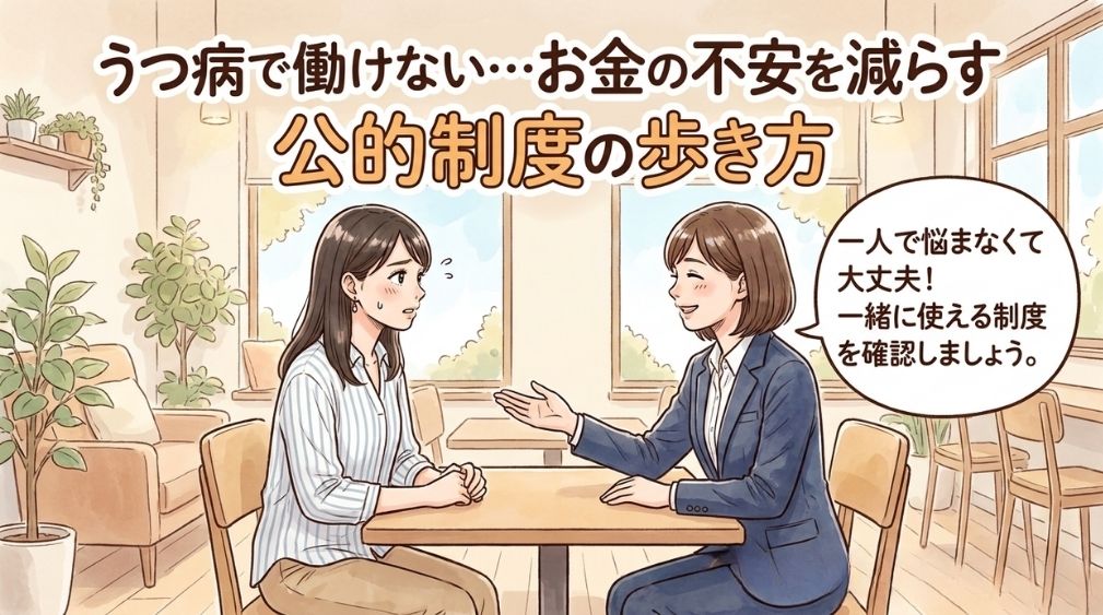 うつ病で仕事ができないときのお金|使える制度と申請の順序