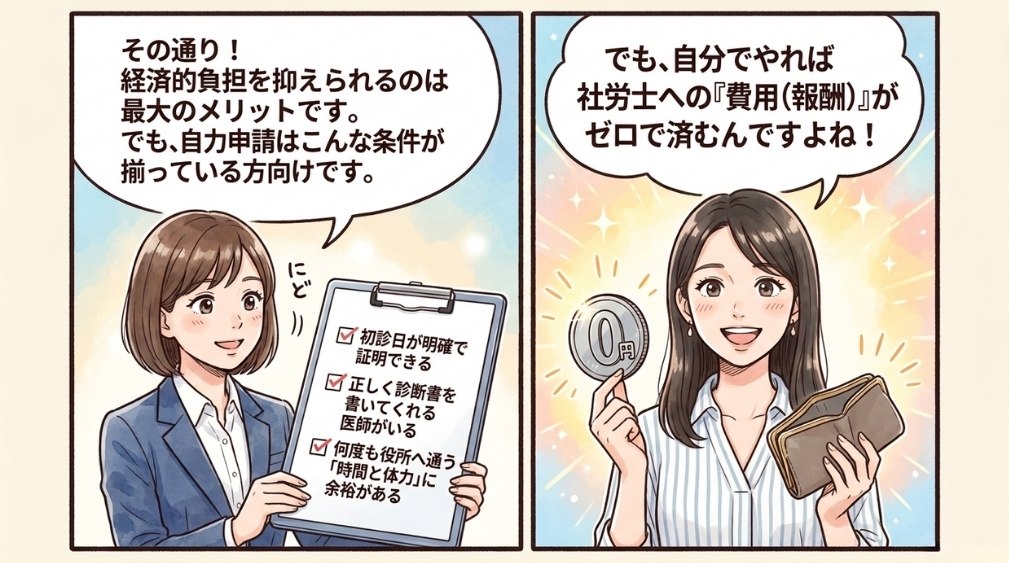 障害年金を自力で申請するメリット