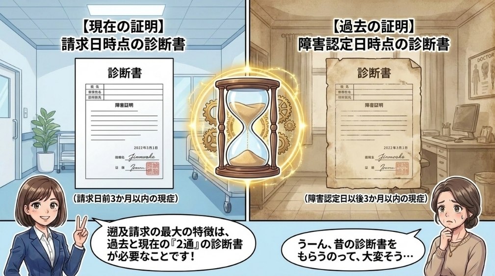 遡及請求の必要書類と申請の流れ