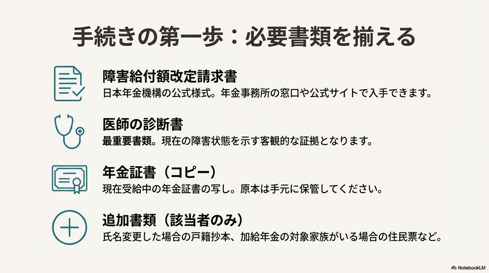 額改定請求の手続き方法と必要書類