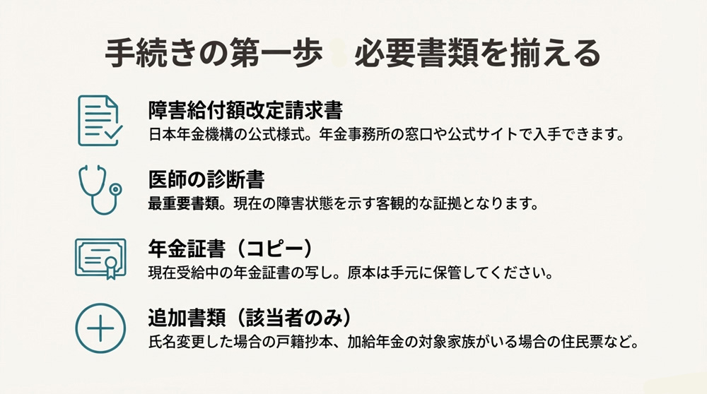 額改定請求の必要書類