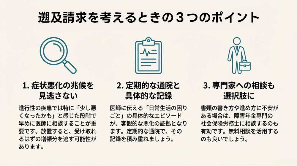 額改定請求を考えるときの3つのポイント