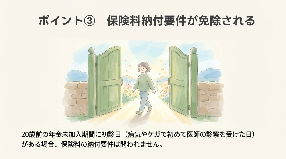 保険料納付要件が免除される