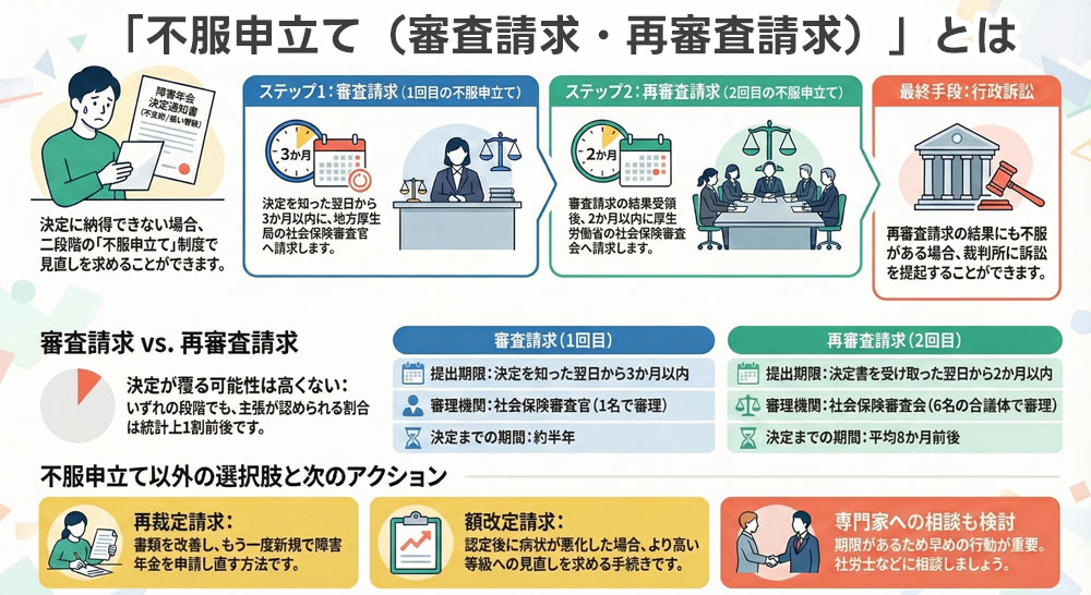 障害年金の「不服申立て（審査請求・再審査請求）」とは