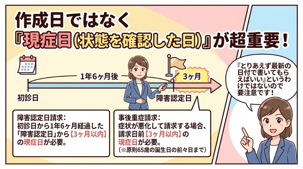 「現症日」と3か月以内のルール