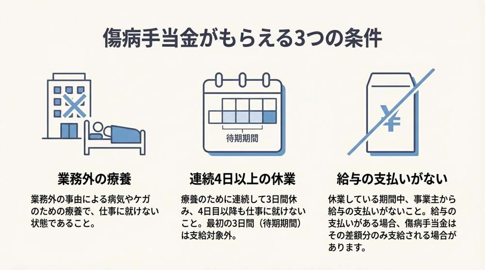 傷病手当金の受給条件