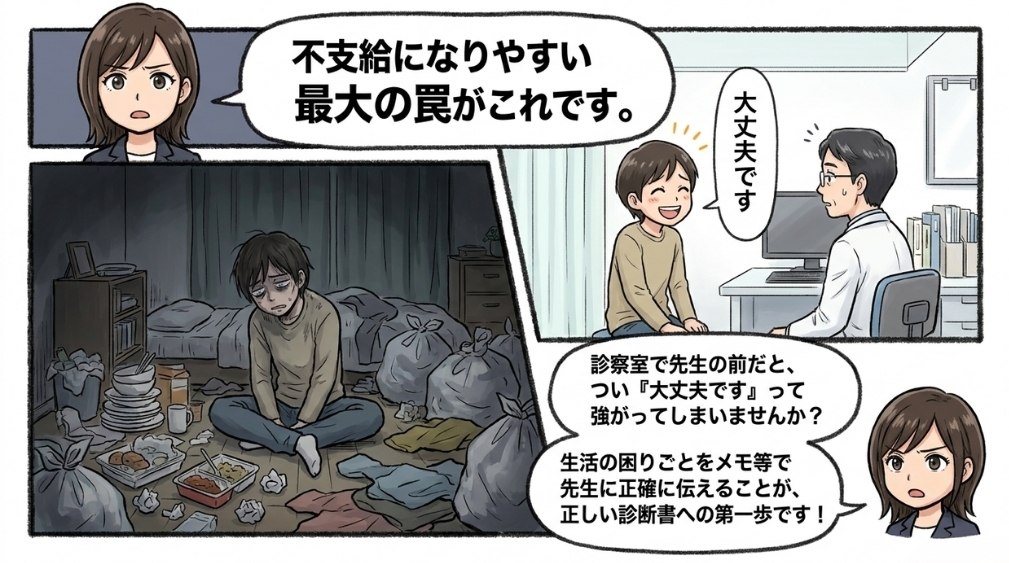 統合失調症で障害年金が「もらえない」と言われるケース