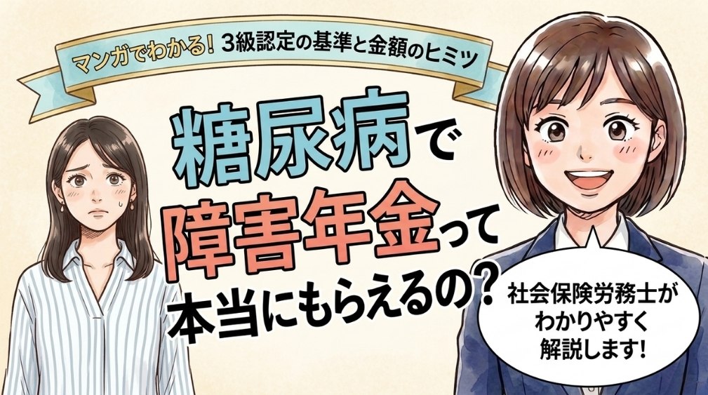 糖尿病で障害年金はもらえる?3級の認定基準と金額