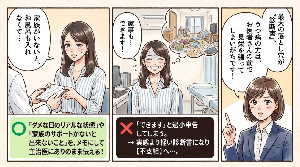 「精神の障害用」診断書の作成依頼で意識したいこと