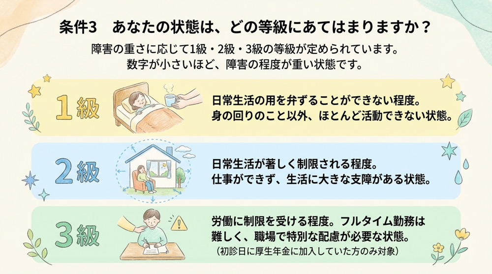 障害状態要件(障害の程度)