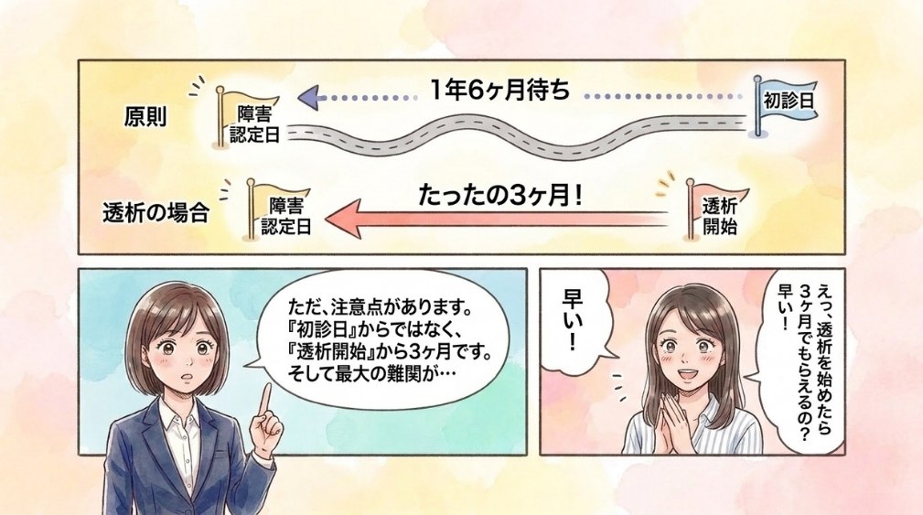 人工透析の障害年金はいつから?障害認定日の特例