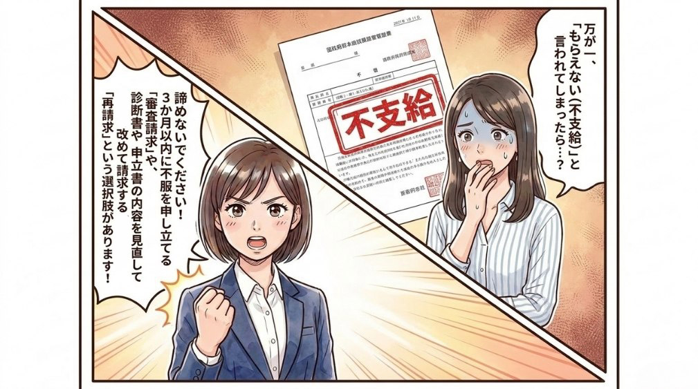 不支給だった場合の再請求・審査請求