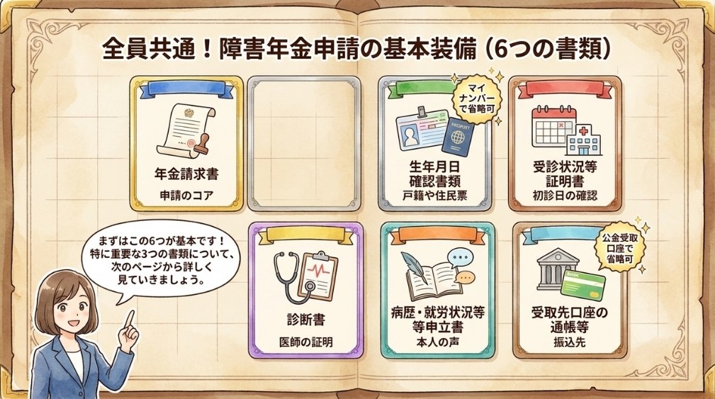 障害年金の申請に必要な書類【一覧】