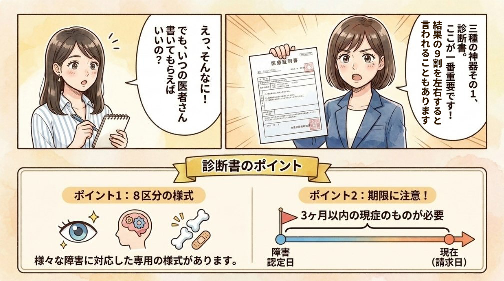 診断書(障害年金用・8区分の様式)