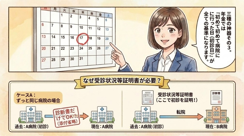 受診状況等証明書(初診日を証明する書類)