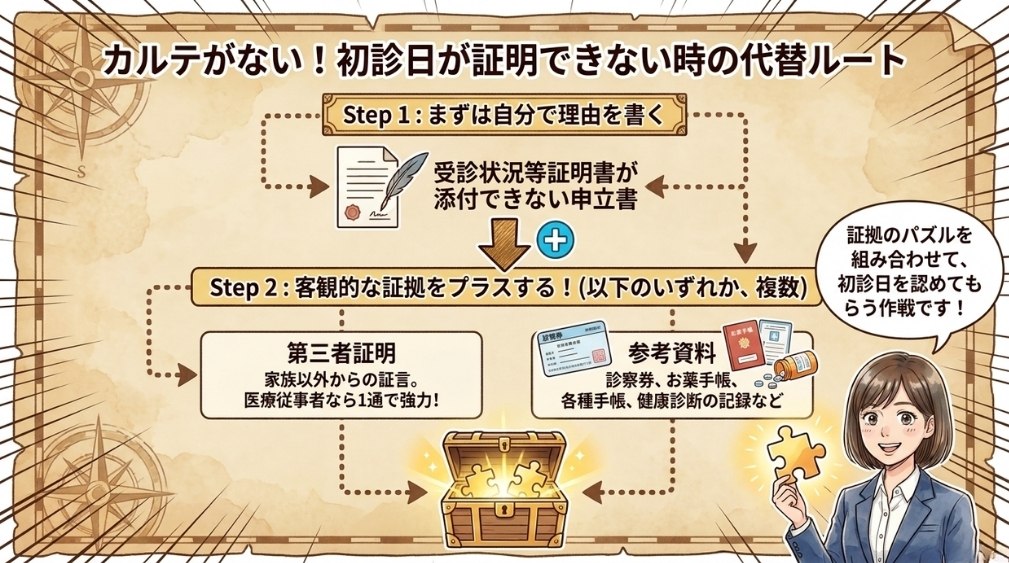 受診状況等証明書が添付できない申立書