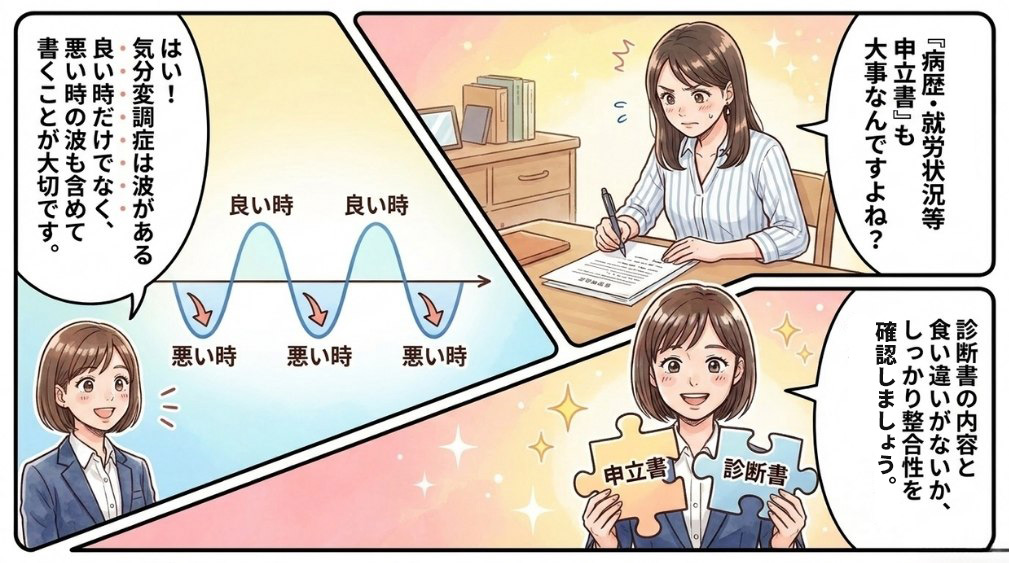 病歴・就労状況等申立書のポイント