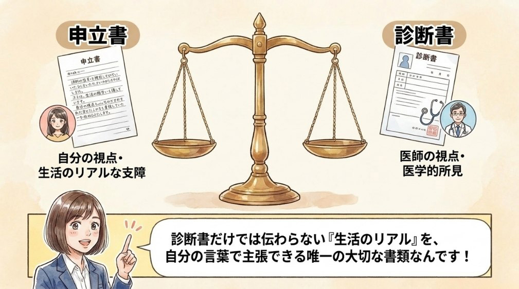 なぜ重要なのか — 唯一「自分の言葉」で伝えられる書類
