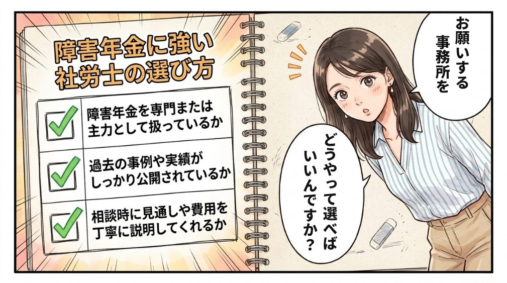 障害年金に強い社労士の選び方