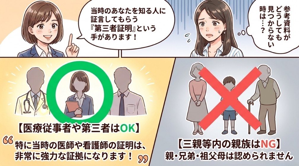 参考資料がないときの第三者証明