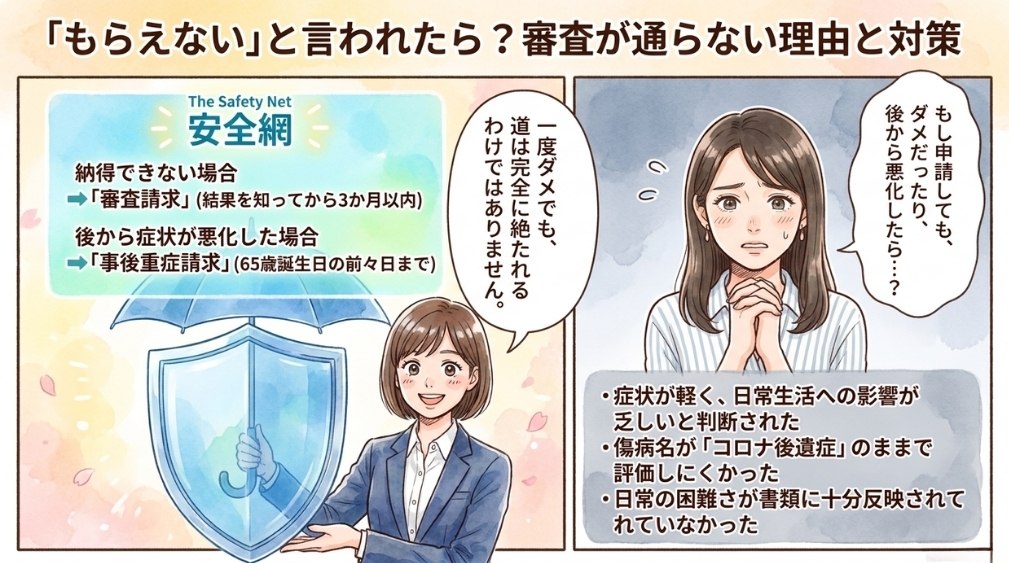 不支給だった場合・症状が悪化した場合