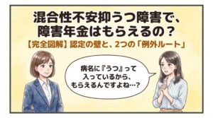 混合性不安抑うつ障害で障害年金は受給できる?