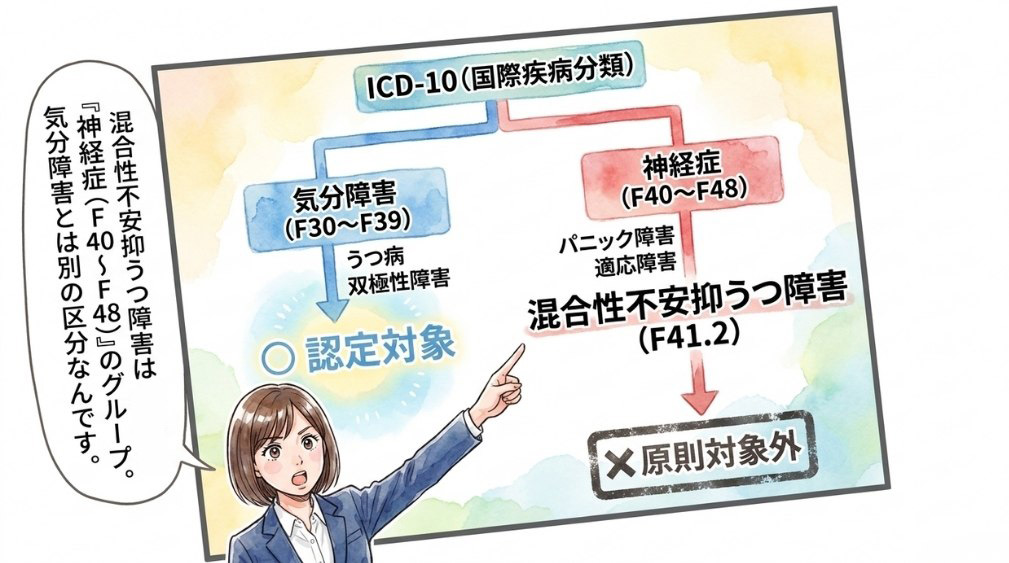混合性不安抑うつ障害とは(認定基準上の位置づけ)